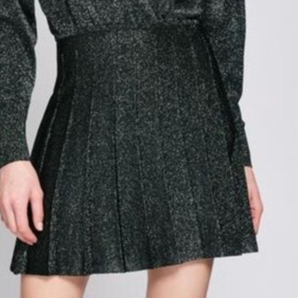 Cushnie $1,195 Metallic Pleated Blouson Knit Dress - Picture 2 of 7